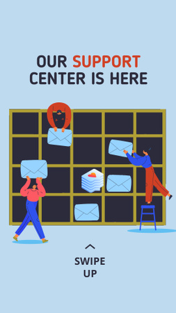 Support Center Ad Instagram Story tervezősablon