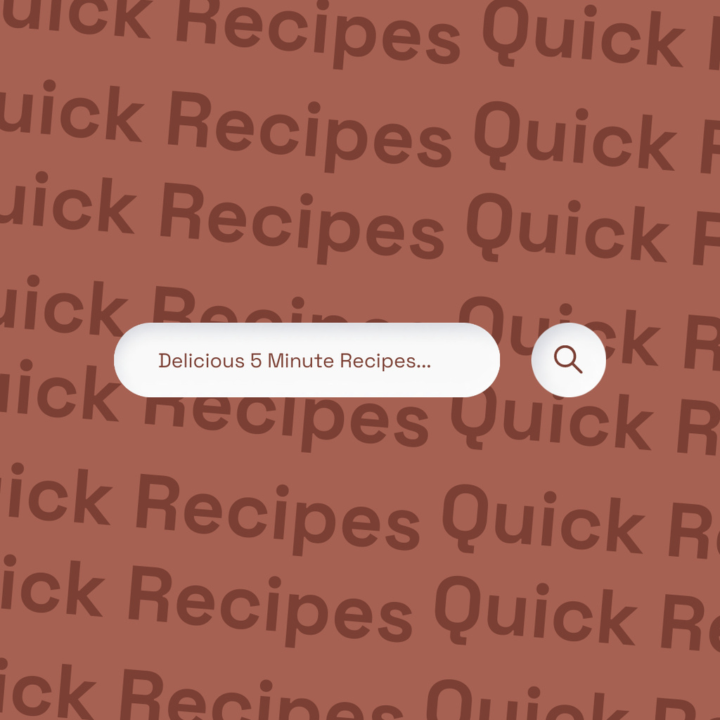 Designvorlage Five Minute Delicious Meal Recipes für Instagram