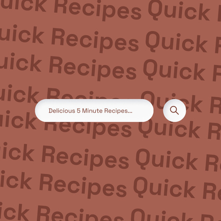 Five Minute Delicious Meal Recipes Instagram Design Template