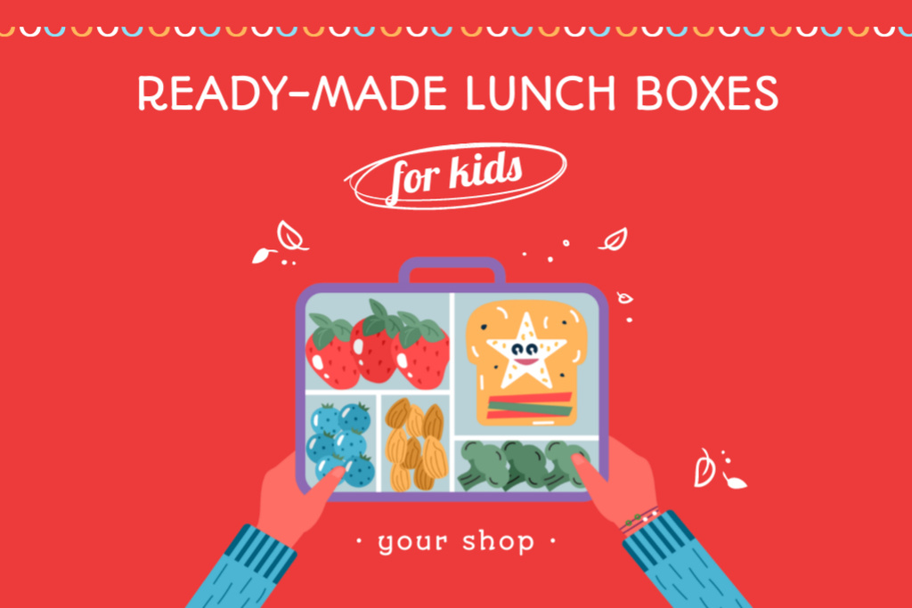 Easy-to-order Web-based School Food Specials Flyer 4x6in Horizontal Šablona návrhu