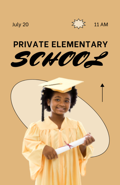 Outstanding School Advertisement Flyer 5.5x8.5in Modelo de Design