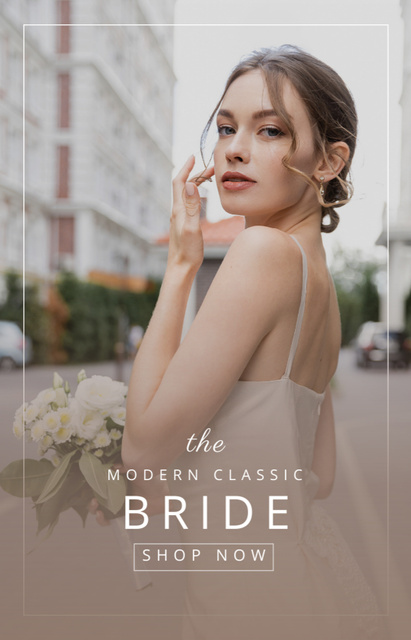 Ontwerpsjabloon van IGTV Cover van Wedding Shop Ad with Wonderful Bride