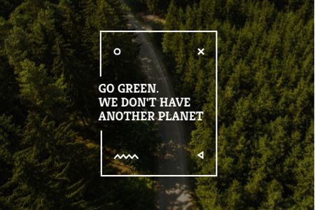 Designvorlage Citation about green planet für Gift Certificate