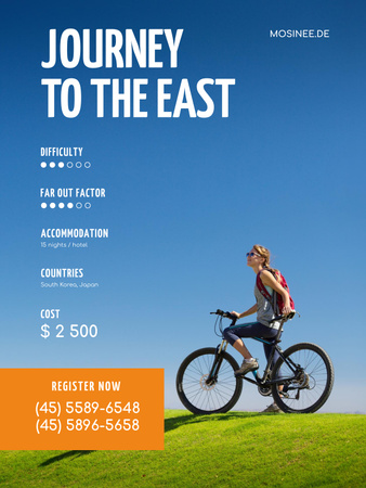 Ontwerpsjabloon van Poster US van Aanbieding fietstocht met bewonderend uitzicht voor koppels