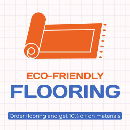 環境配慮型床材のサービス Instagram ADデザインテンプレート