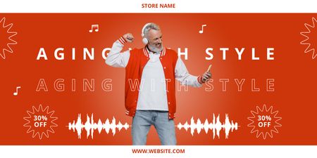 Music Listening With Gadgets Sale Offer Twitter Design Template