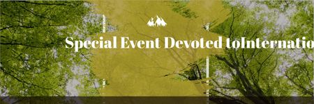 International Day of Forests Event Tall Trees Twitter tervezősablon