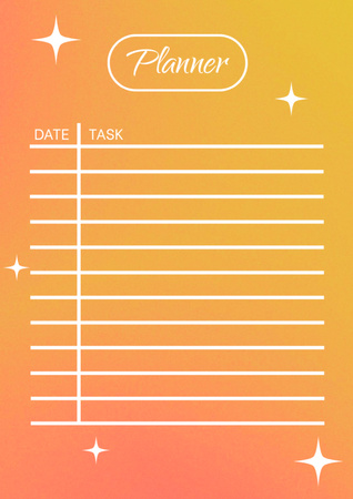 Plantilla de diseño de Plan de tareas mensual Schedule Planner 