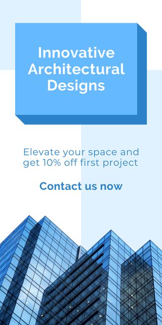 Discount on Project From Architectural Bureau Graphic Design Template