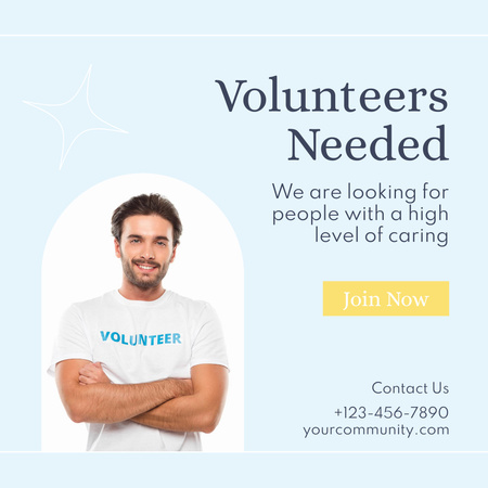 Platilla de diseño We are Looking for Volunteers Instagram