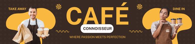 Szablon projektu Cozy Cafe Offer Coffee And Order Takeaway Ebay Store Billboard
