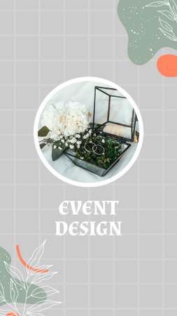 Modèle de visuel Conception d'événements de mariage avec un beau décor - Instagram Highlight Cover