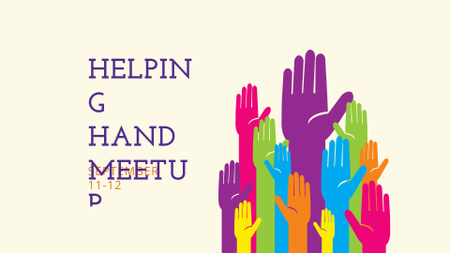 Ontwerpsjabloon van FB event cover van Charity Ad with People giving Hands