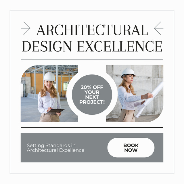 Offer of Architectural Design Excellence Services Instagram AD – шаблон для дизайну