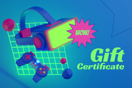 Gaming Gear Offer Gift Certificate Šablona návrhu
