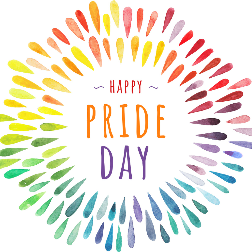 LGBT pride Day Greeting Instagramデザインテンプレート