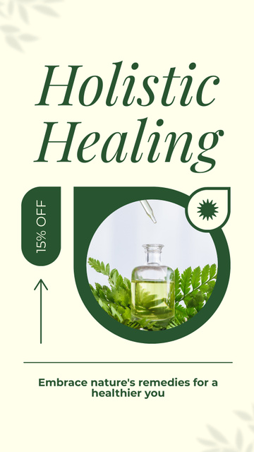 Ontwerpsjabloon van Instagram Story van Holistic Healing With Herbal Tincture At Reduced Price