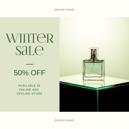 Winter Sale of Fragrance Instagram Design Template