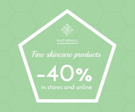 Skincare products sale advertisement Medium Rectangle Design Template