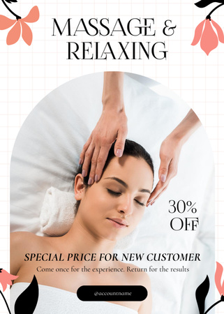 Plantilla de diseño de Massage Center Offer for New Customers Flayer 