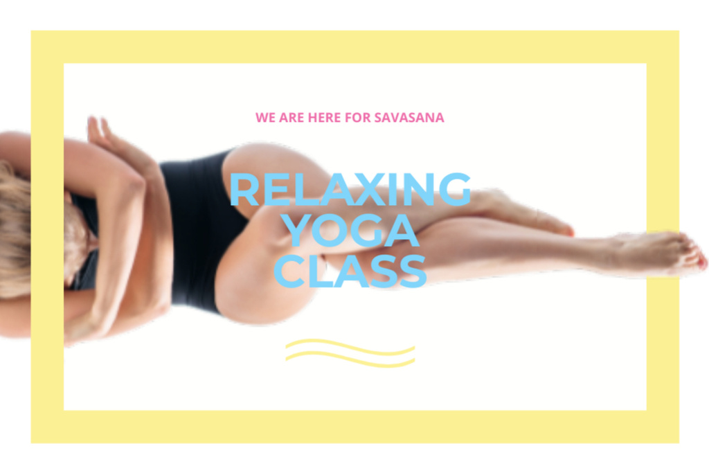 Ontwerpsjabloon van Flyer 4x6in Horizontal van Tranquil Yoga Trainings Offer In White