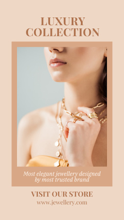 Szablon projektu Reklamowa kolekcja luksusowej biżuterii Instagram Story