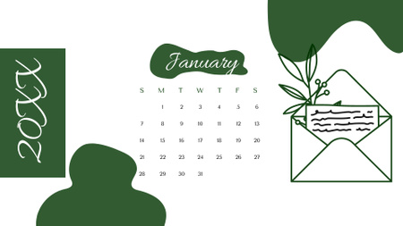 Cute Creative Illustrations Calendar Design Template