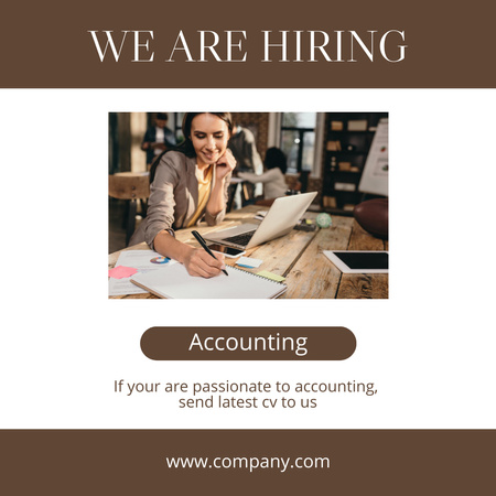 Accounter Vacancy Ad Instagram tervezősablon