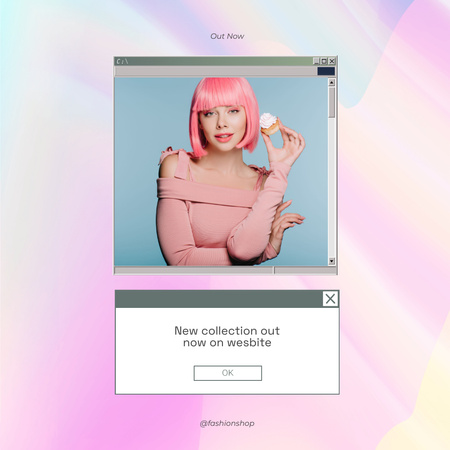 新しいコレクションがウェブサイトに登場 Instagramデザインテンプレート