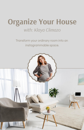 Tips for Organizing House with Young Pregnant Woman Flyer 5.5x8.5in Design Template