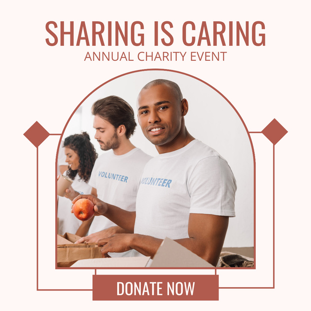 Invitation to Charity Event Instagram Πρότυπο σχεδίασης