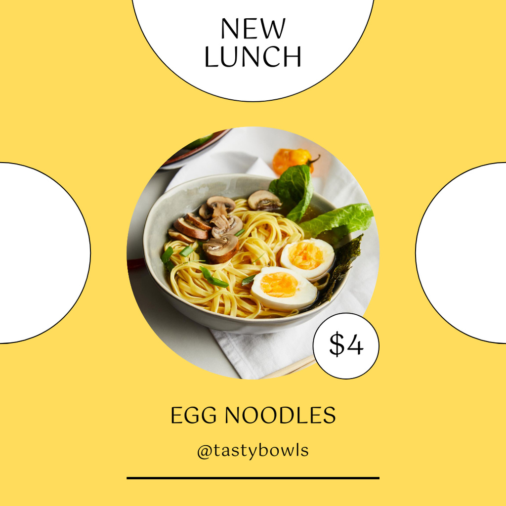 Best Price Offer for Egg Noodles Instagram Πρότυπο σχεδίασης