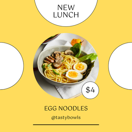 Best Price Offer for Egg Noodles Instagram Design Template