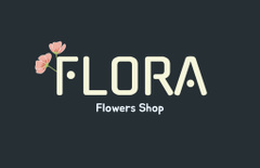 Flowers Shop Advertisement with Pink Tulips