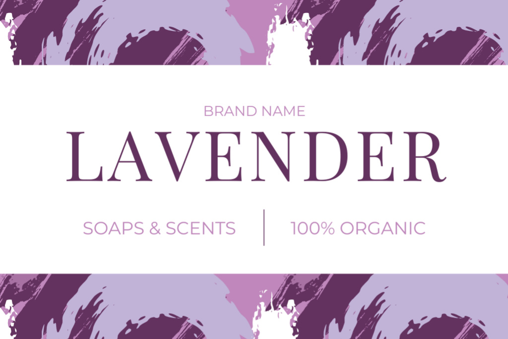 Lavender Scent Soap Label tervezősablon
