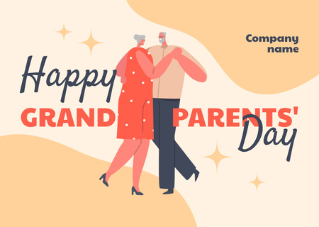 Happy Grandparents Day Card Design Template