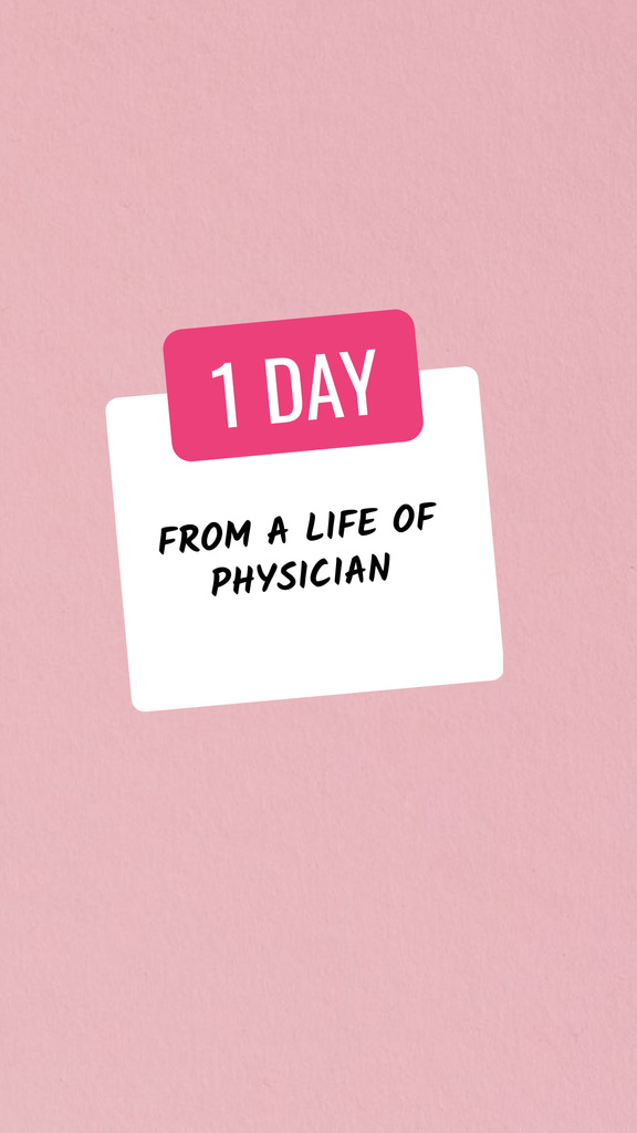 Medical stethoscope and pills on pink Instagram Story Design Template