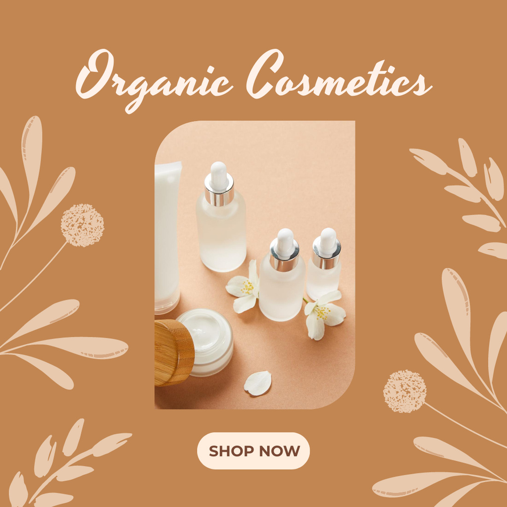 Ontwerpsjabloon van Instagram van Organic Cosmetics Offer