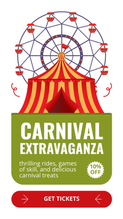 Endless Enjoyment At Carnival With Discounted Pass Instagram Story Design Template