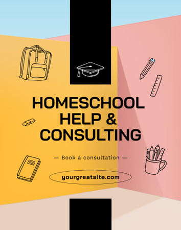 Home Education Ad Poster 22x28in Design Template