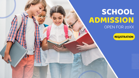 School Admission Youtube Thumbnail Design Template