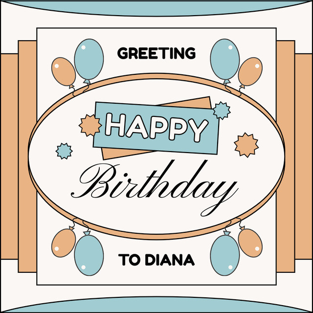Cute Happy Birthday Greetings in Pastel Colors LinkedIn post Tasarım Şablonu