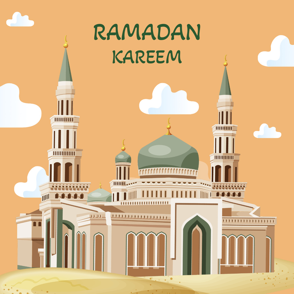 Inspirational Greeting on Ramadan Instagram Modelo de Design