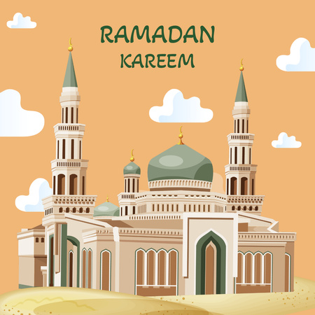 Inspirational Greeting on Ramadan Instagram Design Template