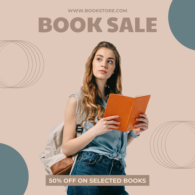 Exceptionable Books Discount Ad Instagram Šablona návrhu