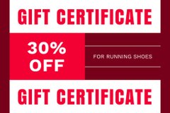 Gift Voucher Offer for Sports Red Shoes