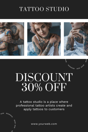 Colorful Tattoo With Discount In Studio Offer Pinterest Šablona návrhu
