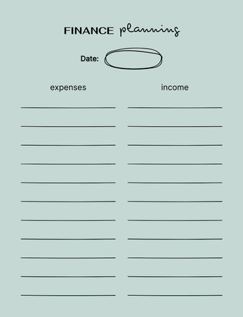 Finance Planning With Categories Notepad 107x139mm Design Template