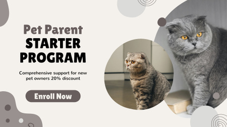 Platilla de diseño Enroll Now to Cat Parents Support Program FB event cover