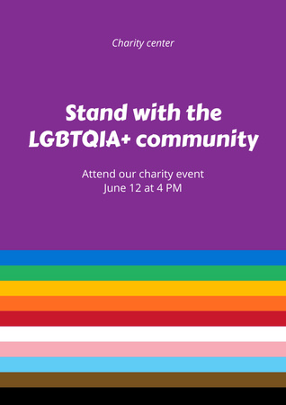 Designvorlage LGBT Education Announcement für Poster